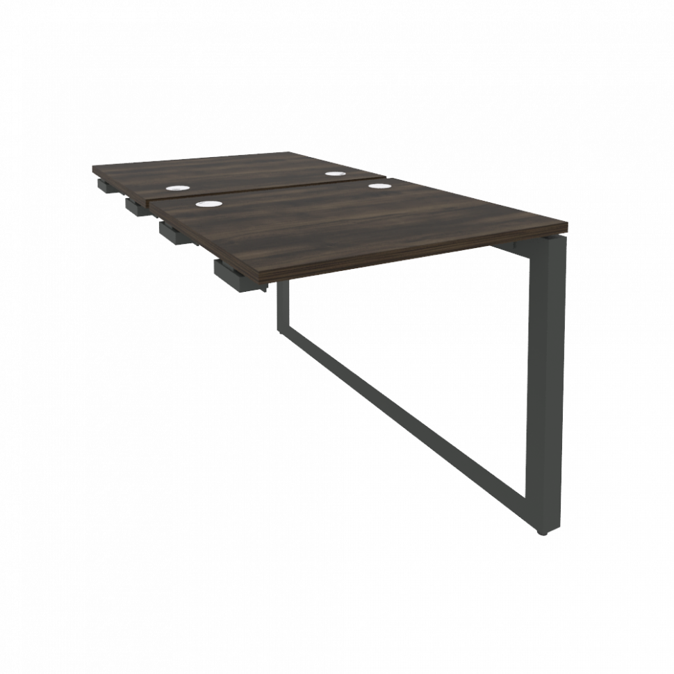 Onix Стол-приставка двойной на О-образном м/к к опорым элем. O.MO-D.SPR-0.7 Дуб Мали/Металл Антрацит