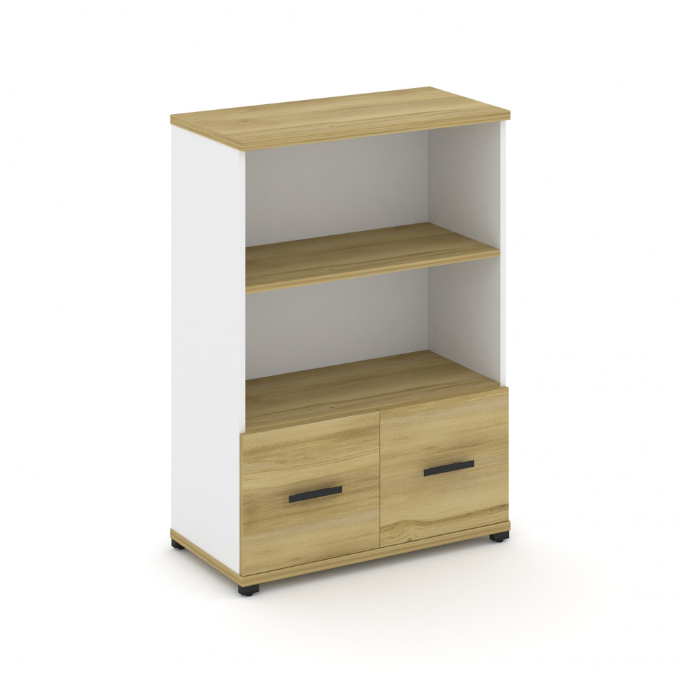 Concept Шкаф 1 широкая секция, 3 ниши CN.STS-311 B Дуб Винченцо/Белый Бриллиант/Металл Черный 836*42