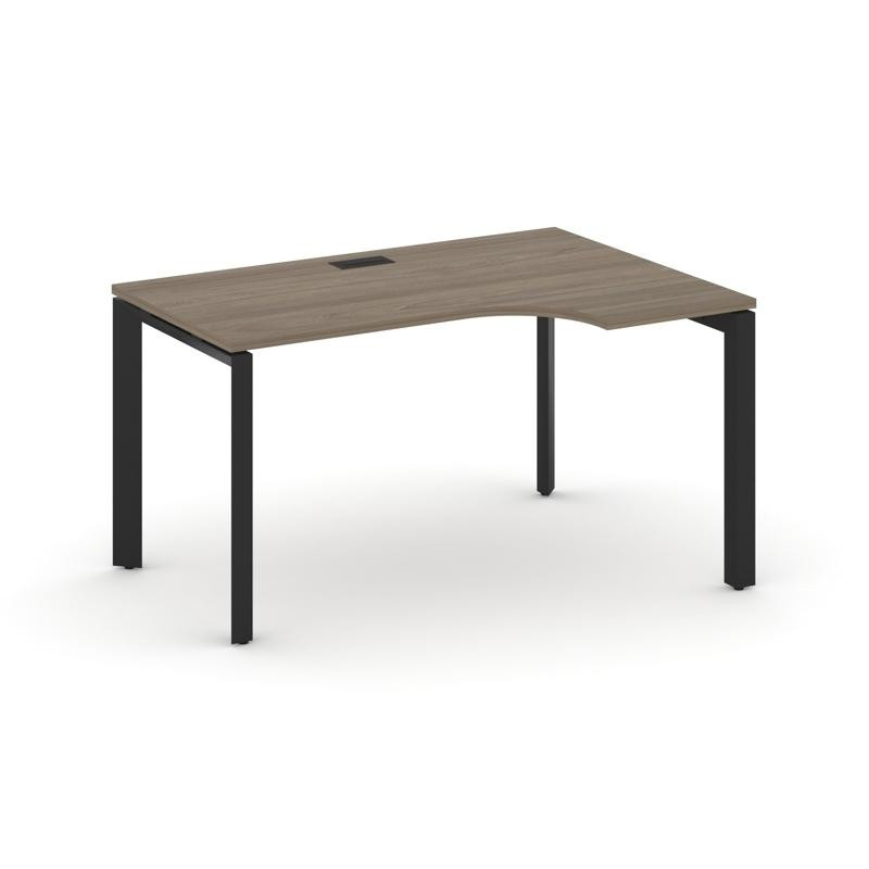 Style Project Стол рабочий эргономичный SN-59P.SPA-021(R) Вяз Благородный/Металл Черный/Черный Заглу