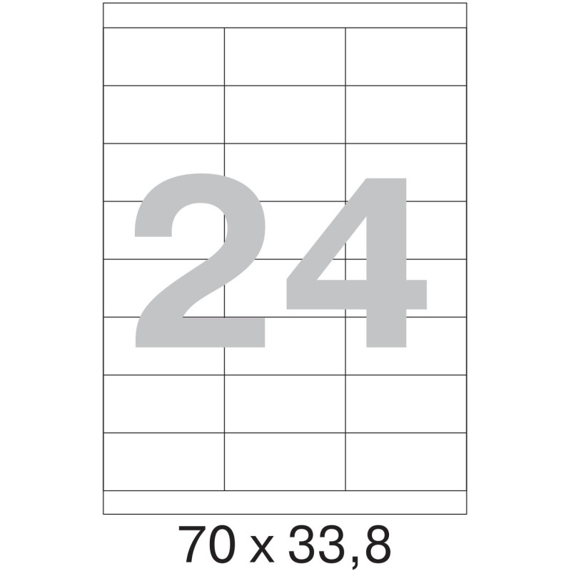 Этикетки самоклеящиеся  70х33,8 мм / 24 шт. на лис А4 (100 л