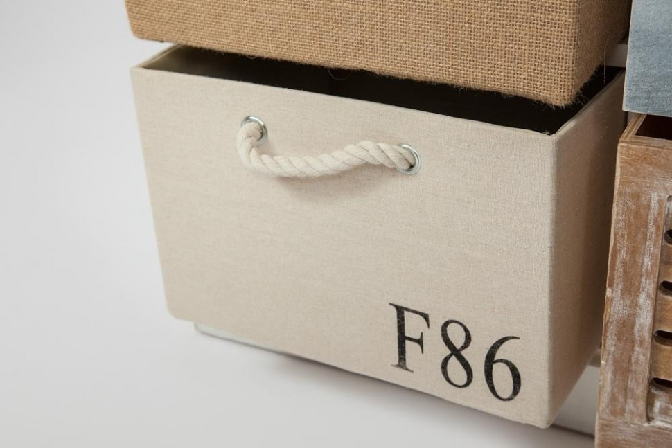 Тумба с 6 ящиками Secret De Maison MARITIME 6 ( mod. HX16-006NS ) paulownia, мдф, 80x33x85см, butter white/navy design