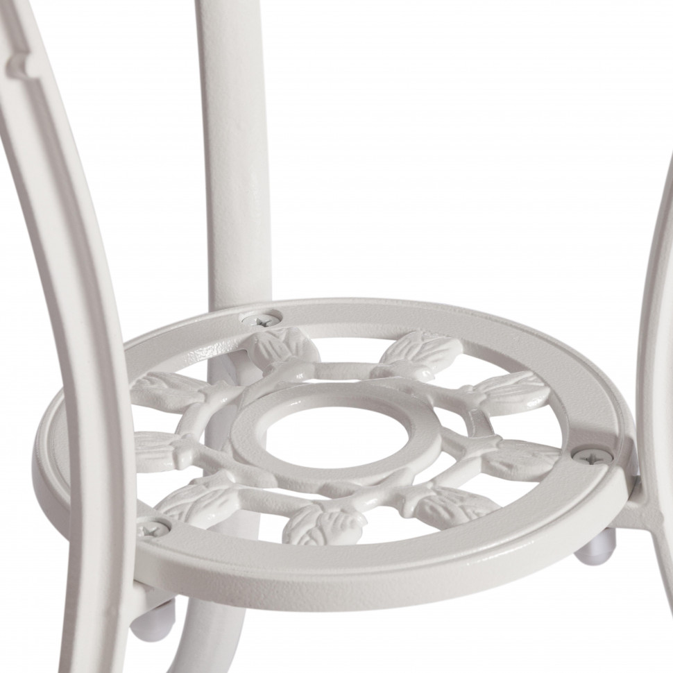 Комплект Secret De Maison Waltz of flowers (стол +2 стула) алюминиевый сплав, D60/H67, 52Х40Х89см, butter white Комплект Secret De Maison Waltz of flowers (стол +2 стула) алюминиевый сплав, D60/H67, 52Х40Х89см, butter white