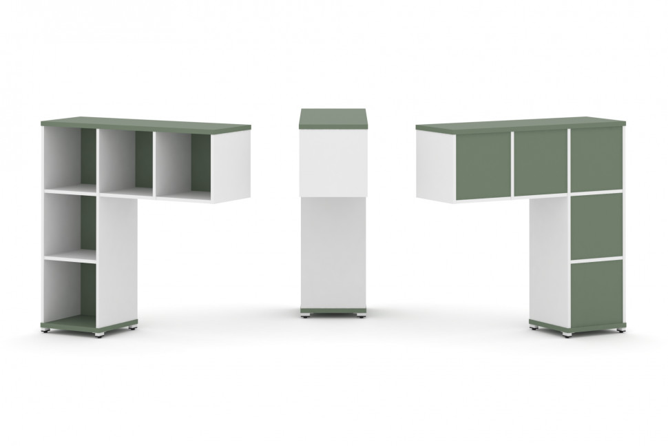 Concept Надставка низкая CN.ONN-001 Кобо/Белый Бриллиант/Металл Белый 1099*365*1130