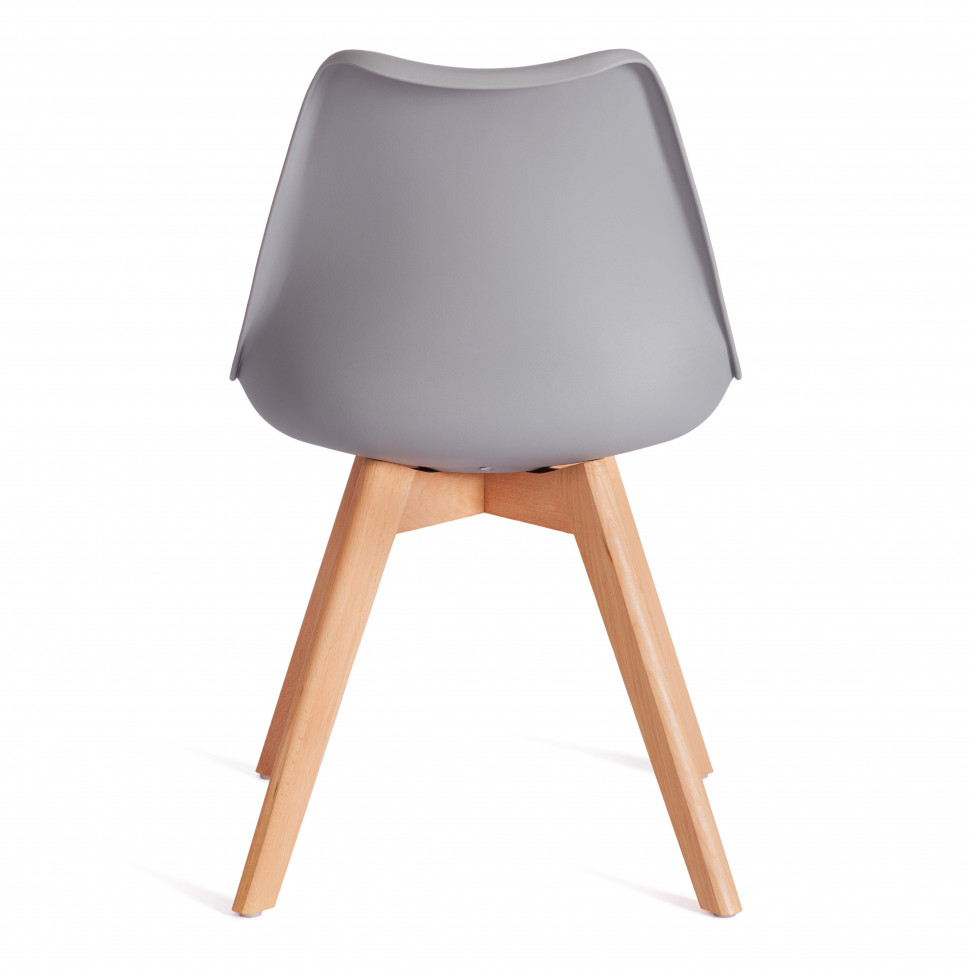 Стул TULIP (mod. 73-1) дерево/пластик/экокожа, 47,5x55x80 см, Серый (Grey)