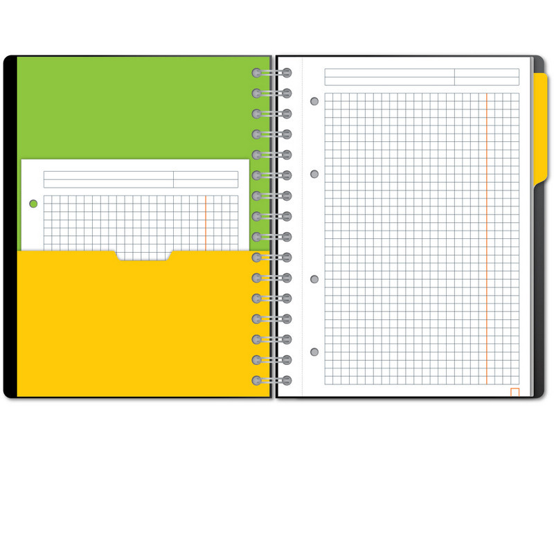 Тетрадь SMARTBOOK А5 120л. клетка,спир,микроп,разд,карм,жел-оран