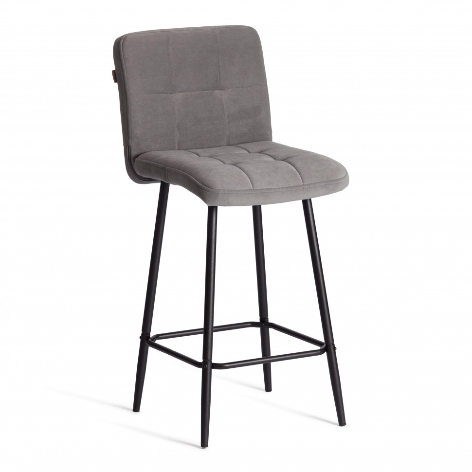 Полубарный стул  Medeo/Медео велюр, серый, 29, 42х56х102 см