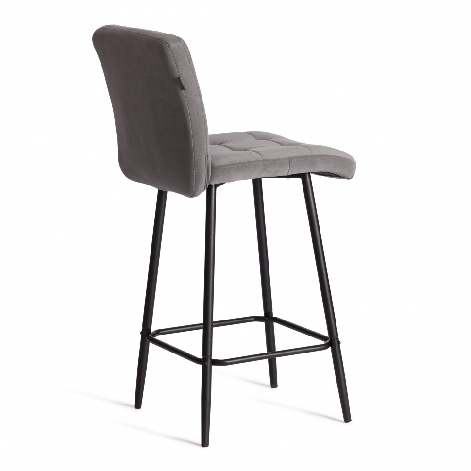 Полубарный стул  Medeo/Медео велюр, серый, 29, 42х56х102 см