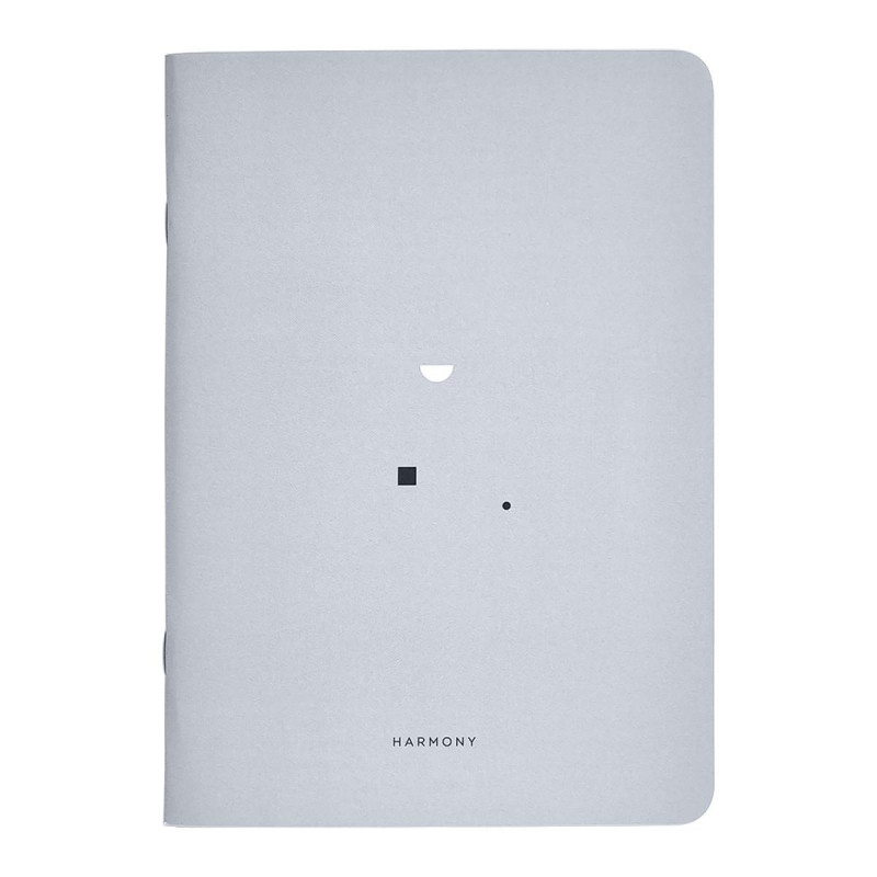 Бизнес-тетрадь А5, 40л. клетка, скрепка, 150х210мм Minimalism серый N2506