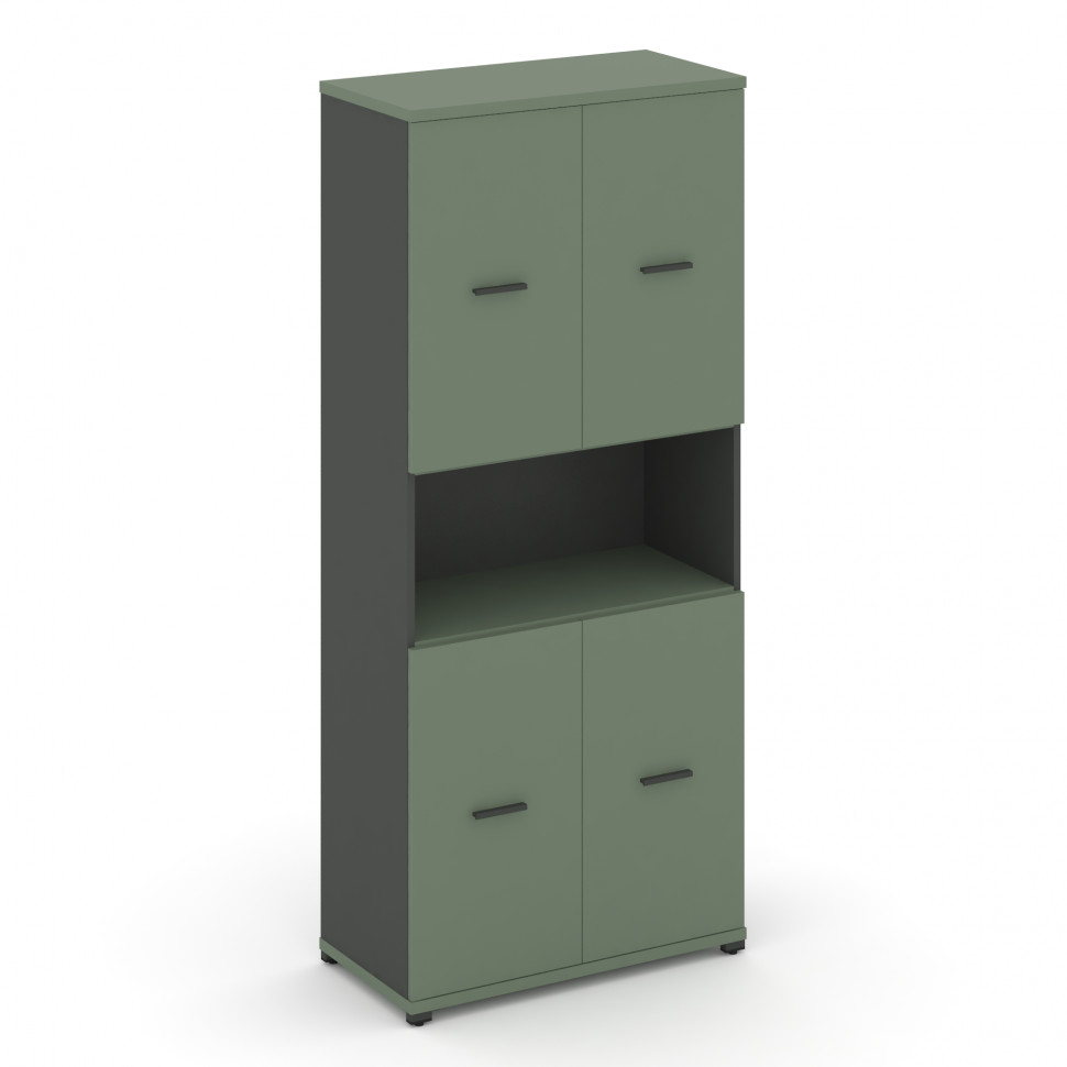 Concept Шкаф 1 широкая секция, 5 ниш CN.STS.E-513 A Кобо/Антрацит/Металл Антрацит 836*420*1922