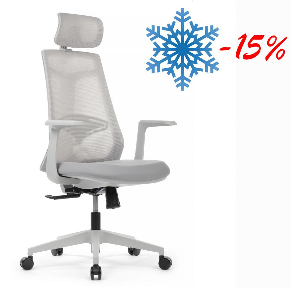 Кресло Gem 6230A-HS Серое Кресло Gem 6230A-HS Серое