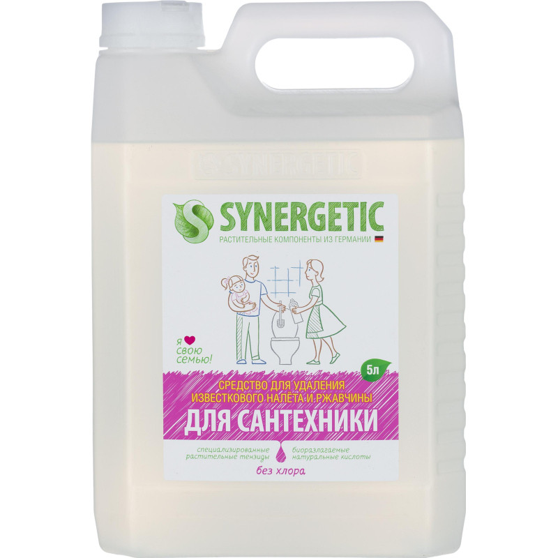 Средство для сантехники Synergetic концентрированное, без хлора 5л