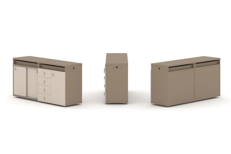 Estetica Набор №6. Тумба двойная+топ ES.NB.2T-6 Латте/Капучино 1500*410*750