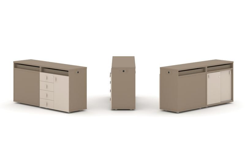 Estetica Набор №6. Тумба двойная+топ ES.NB.2T-6 Латте/Капучино 1500*410*750