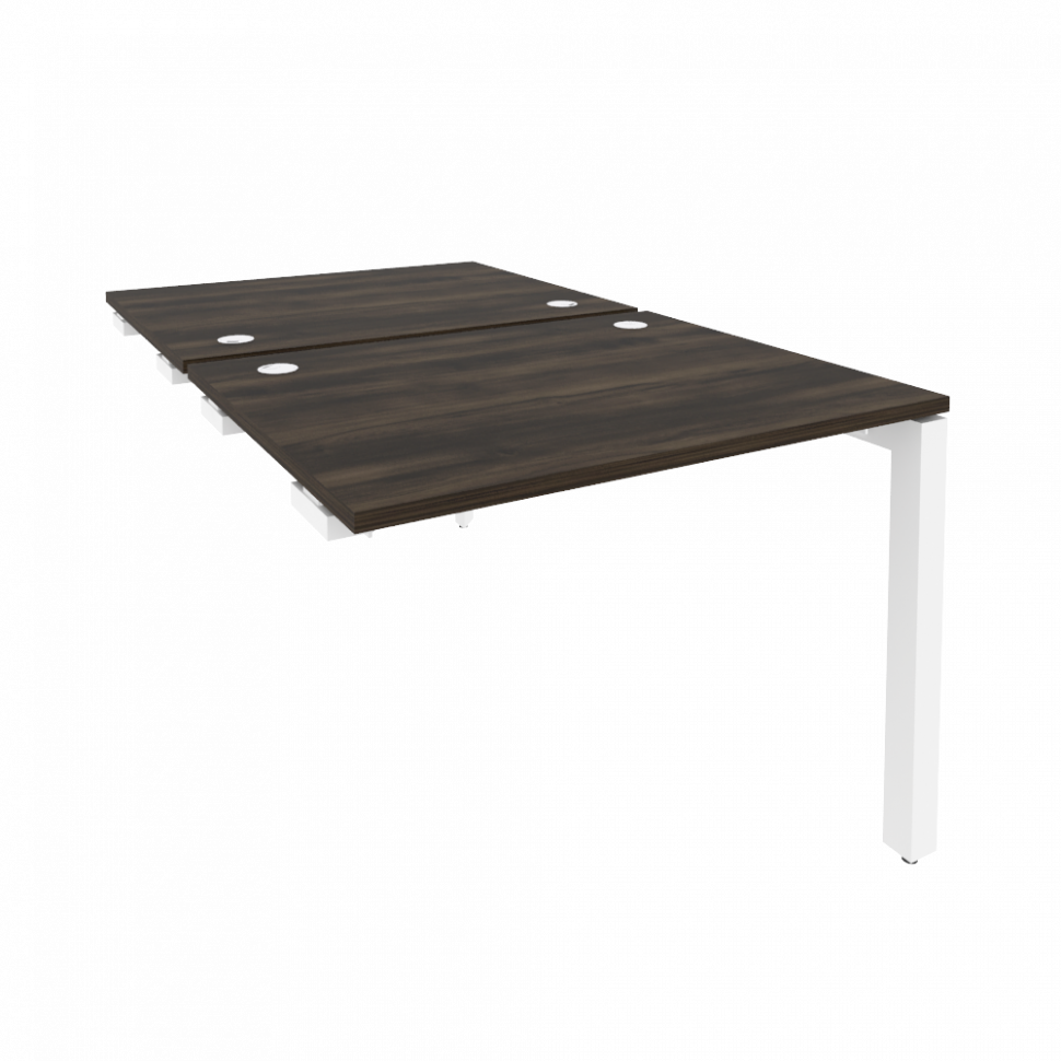 Onix Стол-приставка двойной на П-образном м/к к опорным элем. O.MP-D.SPR-1.8 Дуб Мали/Металл Белый 9