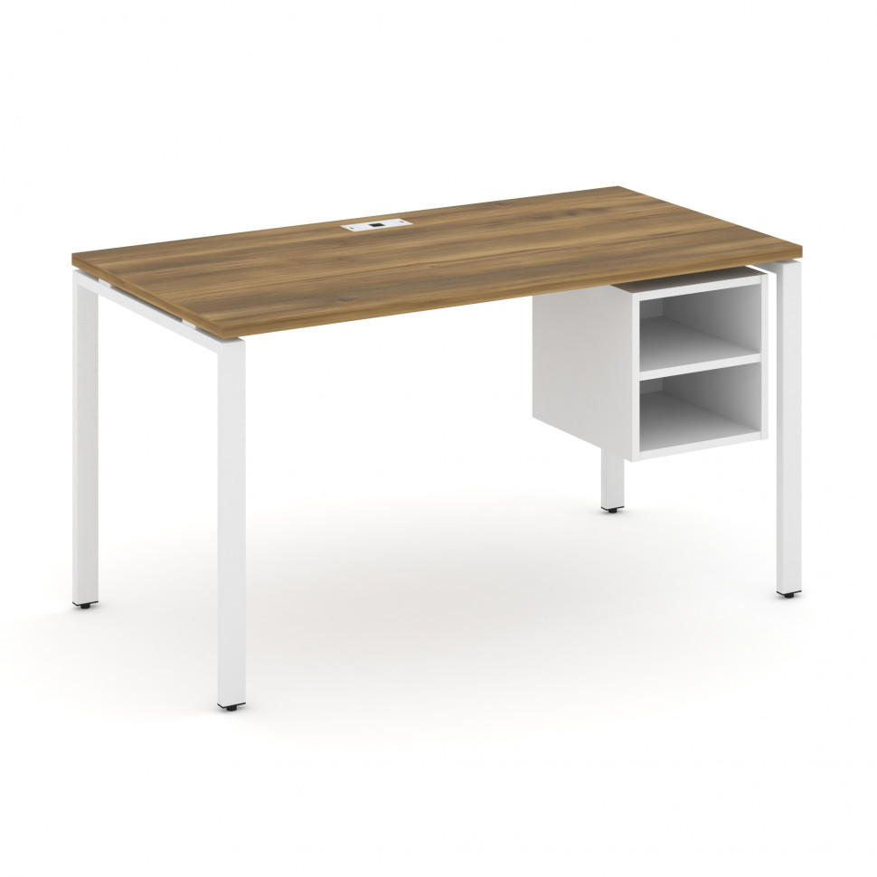 Concept Стол рабочий с подвесной тумбой с 2 открытыми нишами CN.SP-107 Сандал Янтарный/Белый Бриллиа