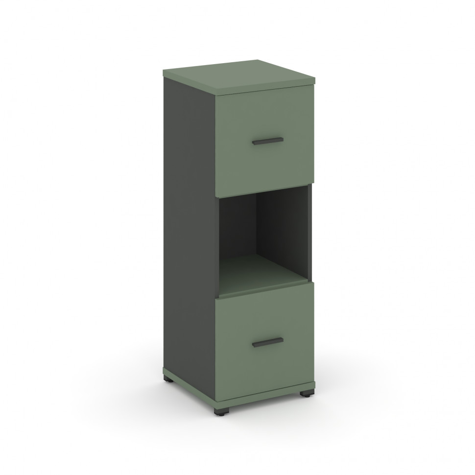 Concept Шкаф 1 узкая секция, 3 ниши CN.STU-315 A Кобо/Антрацит/Металл Антрацит 420*420*1186