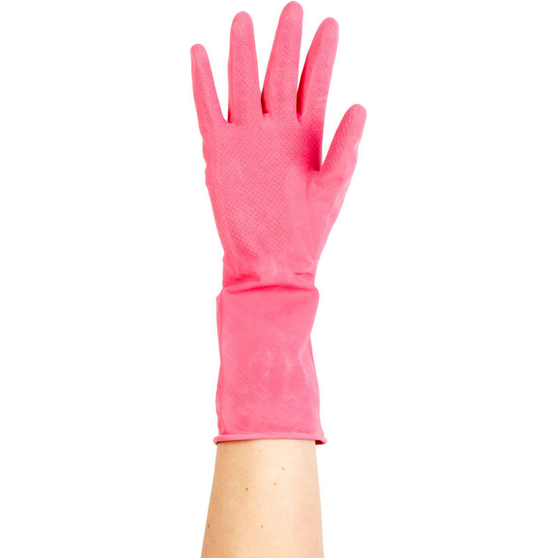 Перчатки резиновые Paclan Practi Comfort розовые 4076514 р.М