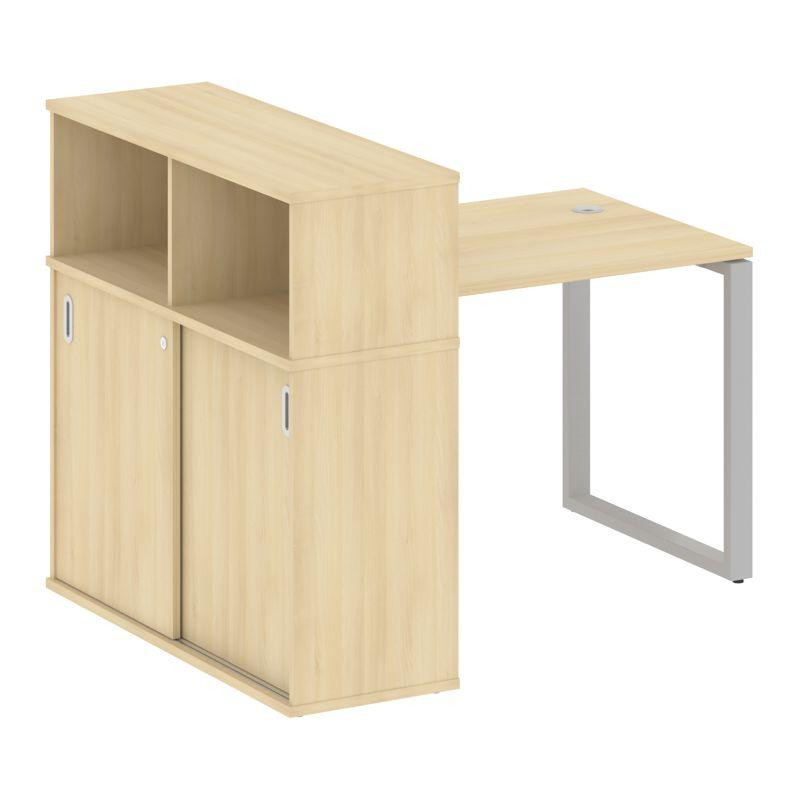 Metal System Стол письменный с шкафом-купе на О-образном м/к БО.РС-СШК-3.1 Т Акация Лорка/Металл Сер Metal System Стол письменный с шкафом-купе на О-образном м/к БО.РС-СШК-3.1 Т Акация Лорка/Металл Сер