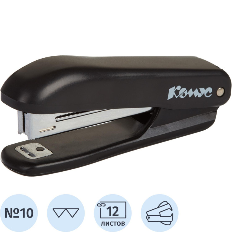 Степлер Комус Prima (№10)8241 черный до 12л. антистеп