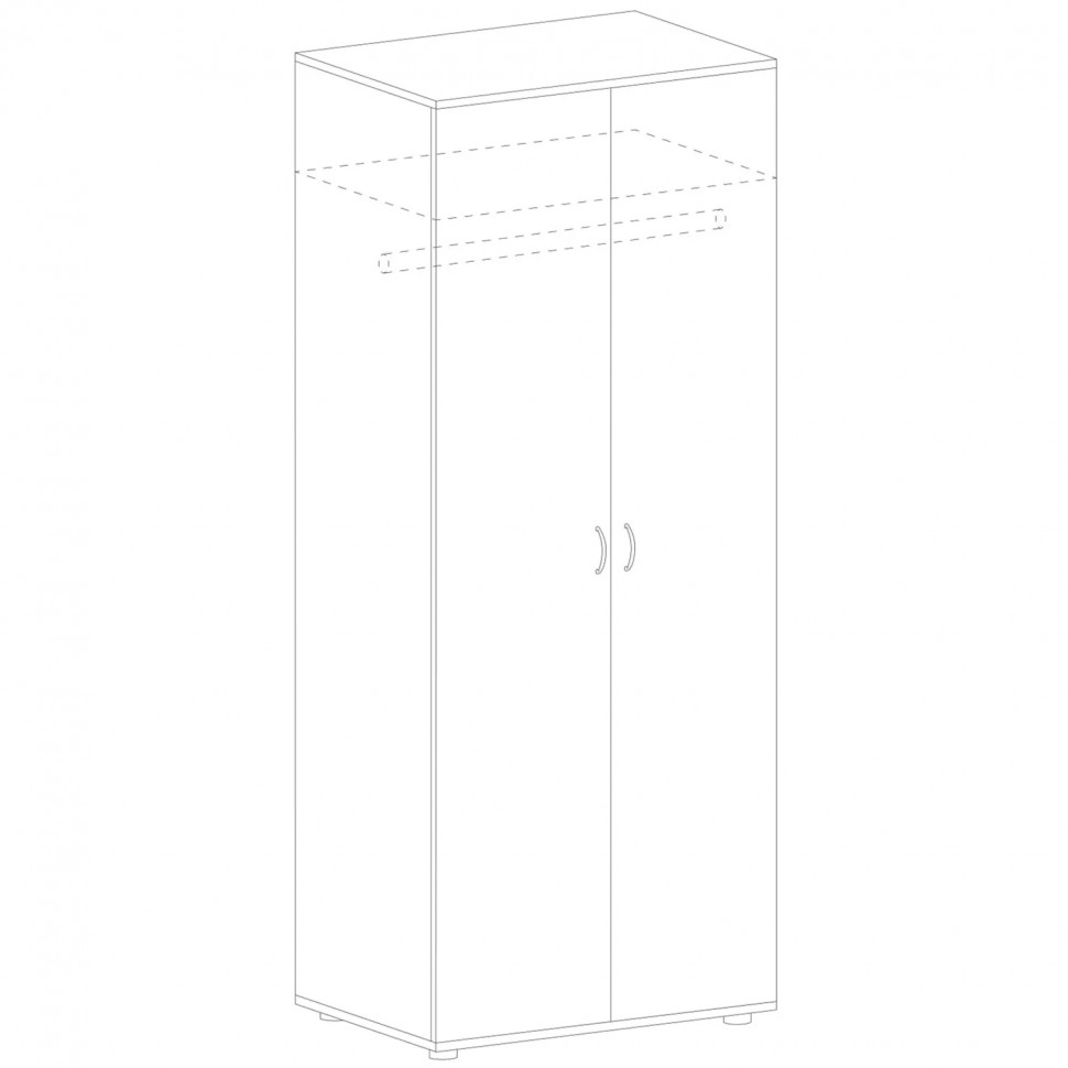 Шкаф ST_Комфорт для одежды глубокий дуб шамони темный К.512 ШТ