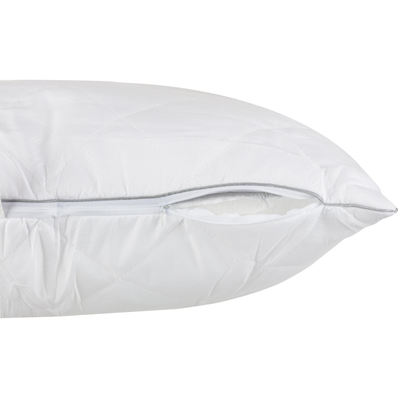 Подушка Luscan 70х70 стег.съем.чех на мол,кант,850г(холлофайб/микрофиб),бел