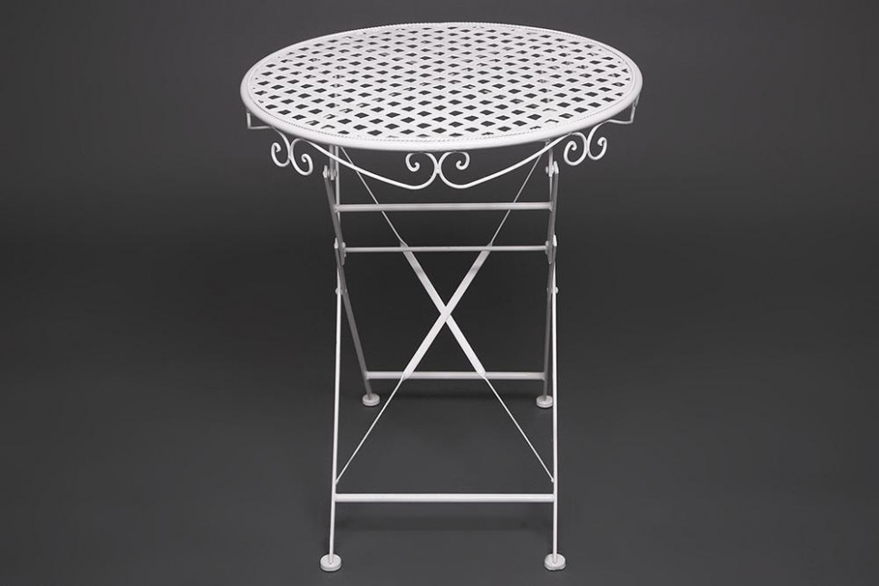 Стол Secret De Maison Patio стальной сплав, 60Dх70см, butter white
