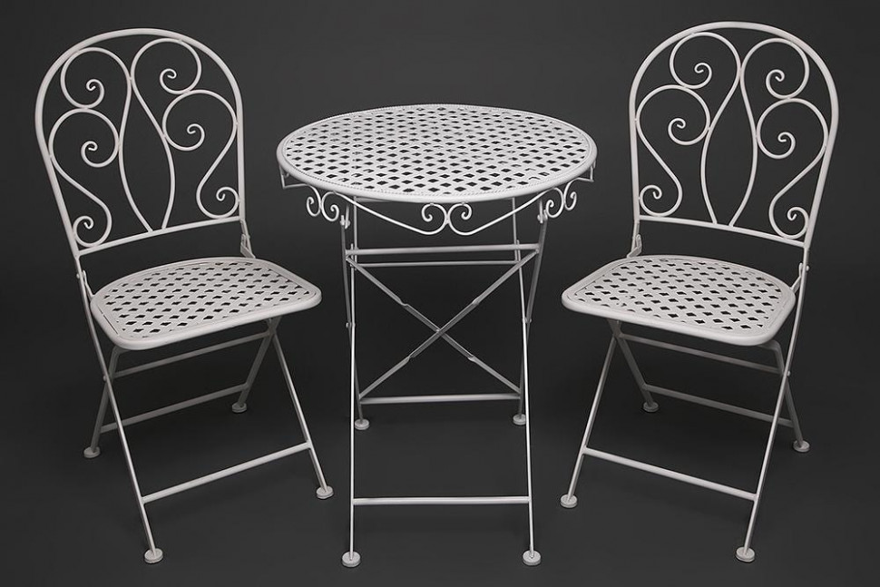 Стол Secret De Maison Patio стальной сплав, 60Dх70см, butter white