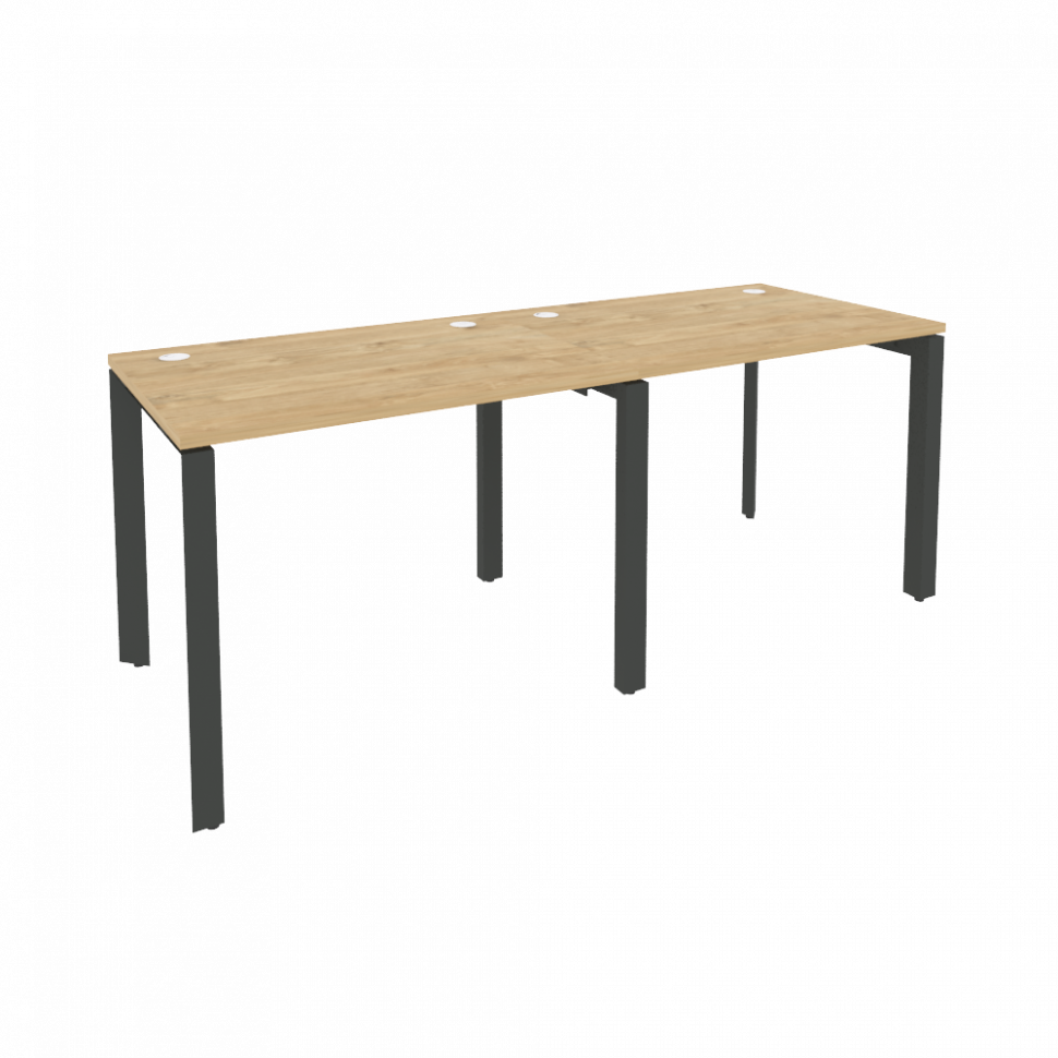 Onix Рабочая станция на П-образном м/к O.MP-RS-2.1.7 Тиквуд Светлый/Металл Антрацит 1960*720*750