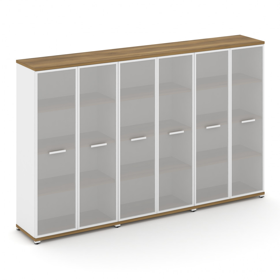 Concept Шкаф 3 широкие секции, 4 ниши CN.STS-436 RMW W Сандал Янтарный/Белый Бриллиант/Металл Белый/