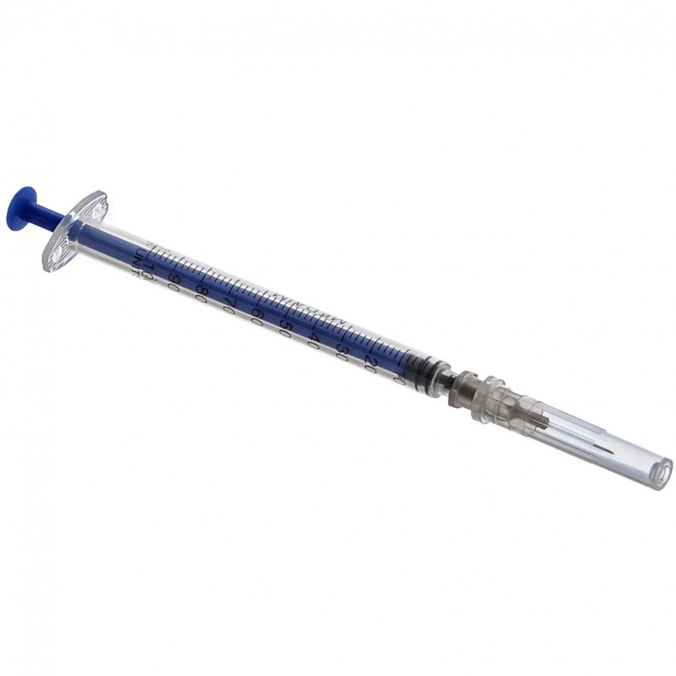 Шприц инсулиновый U-100 1мл 26G(0,45x12) над. 100шт/уп MedAim