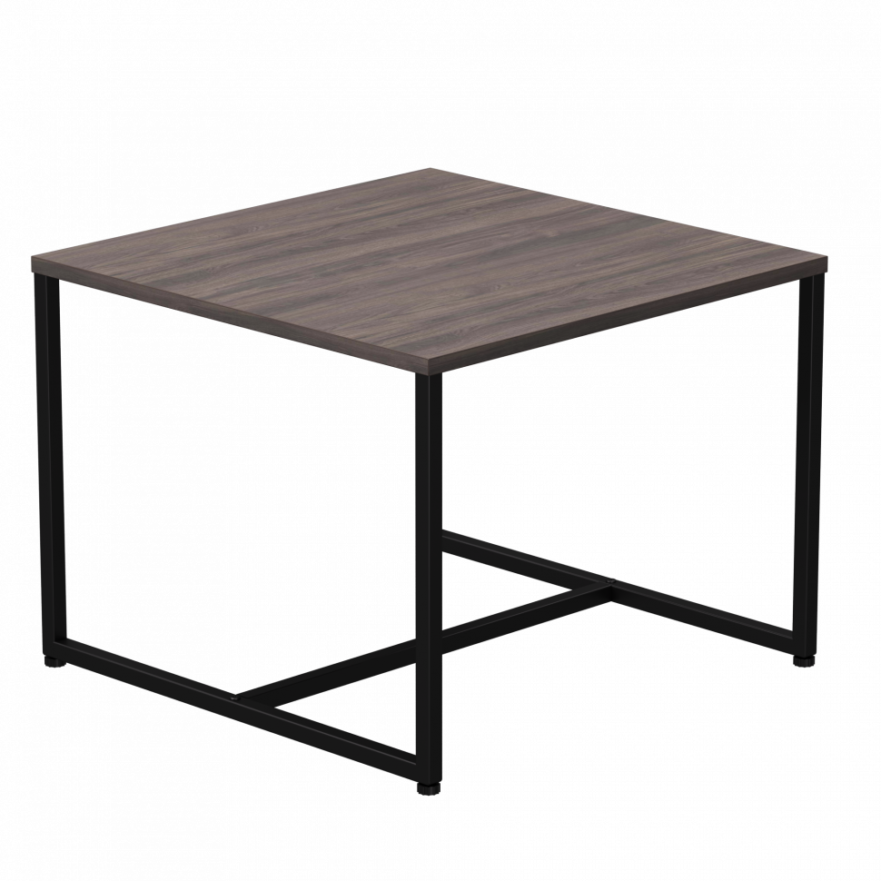 Стол журнальный Everprof EVO (ЭВО) 604х604х460 Дуб Пасадена/Черный