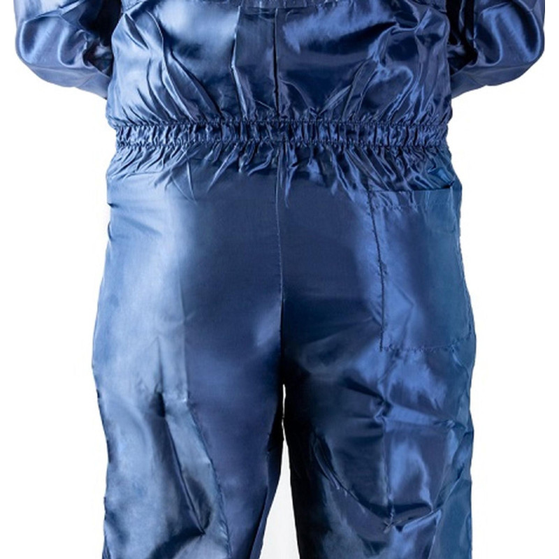 Комбинезон многоразовый защитный с капюшоном JetaSafety JPC75b синий р.М