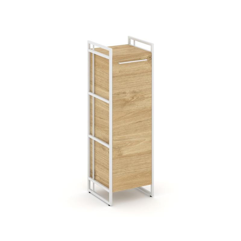 Rift Шкаф 3 ниши узкий RF.SU-31 (R) Тиквуд Светлый/Металл Белый/Белый Ручки 420*396*1286